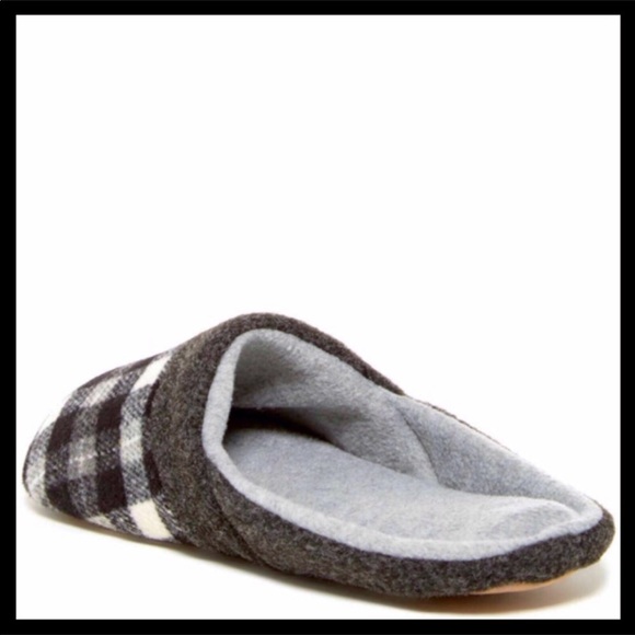 CUDDLE DUDS COZY PLAID SLIP-ON SLIPPERS FLATS - Picture 3 of 7